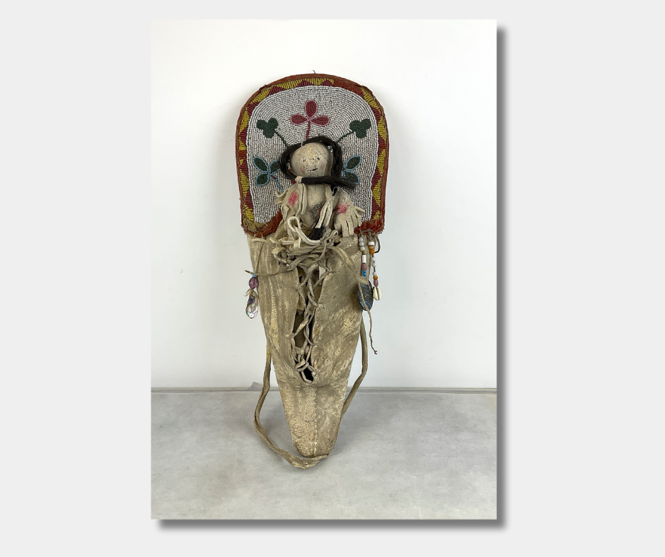 1890s Nez Perce Cradle Board Doll sold by Reno Babcock Auctions